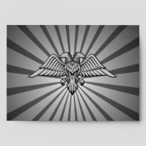 Gray eagle with two heads envelope