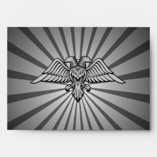 Gray eagle with two heads envelope