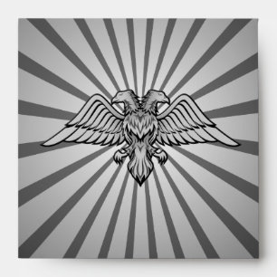 Gray eagle with two heads envelope