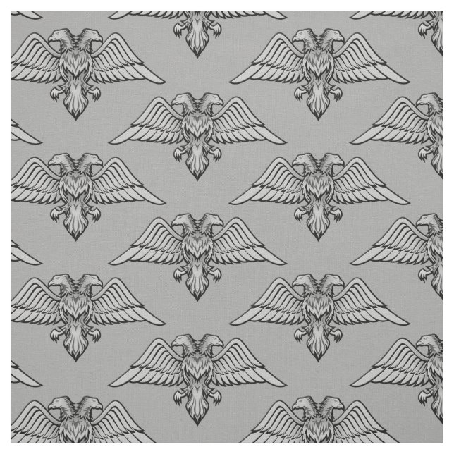 Gray Eagle with two Heads Fabric (Swatch)