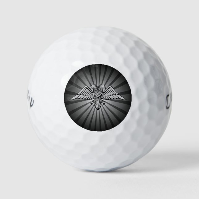 Gray eagle with two heads golf balls (Front)