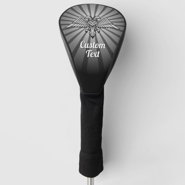 Gray Eagle with two Heads Golf Head Cover (Front)