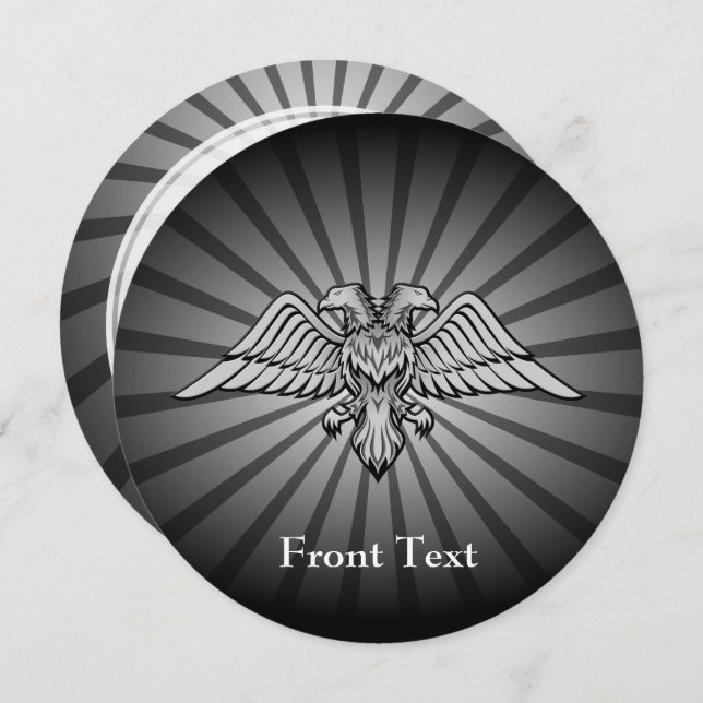 Gray eagle with two heads invitation (Front/Back)