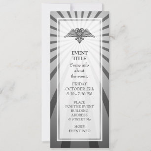 Gray eagle with two heads invitation