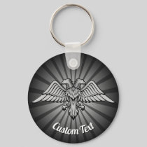 Gray Eagle with two Heads Keychain