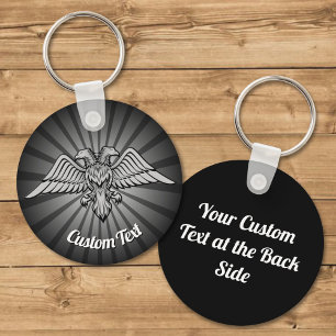 Gray Eagle with two Heads Keychain