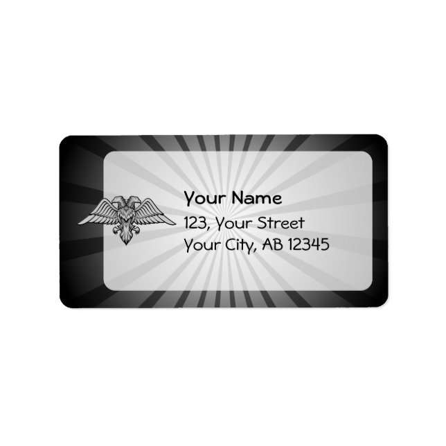 Gray eagle with two heads label (Front)