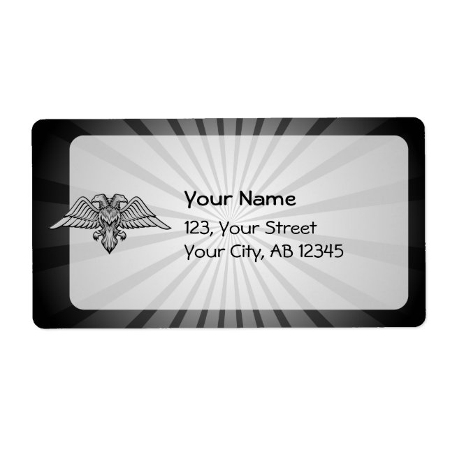 Gray eagle with two heads label (Front)