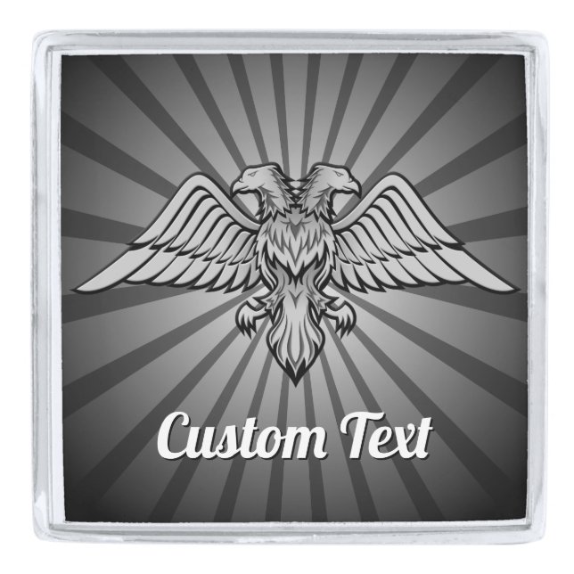 Gray eagle with two Heads Lapel Pin (Front)