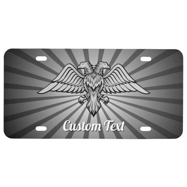 Gray Eagle with two Heads License Plate (Front)