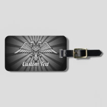 Gray eagle with two Heads Luggage Tag