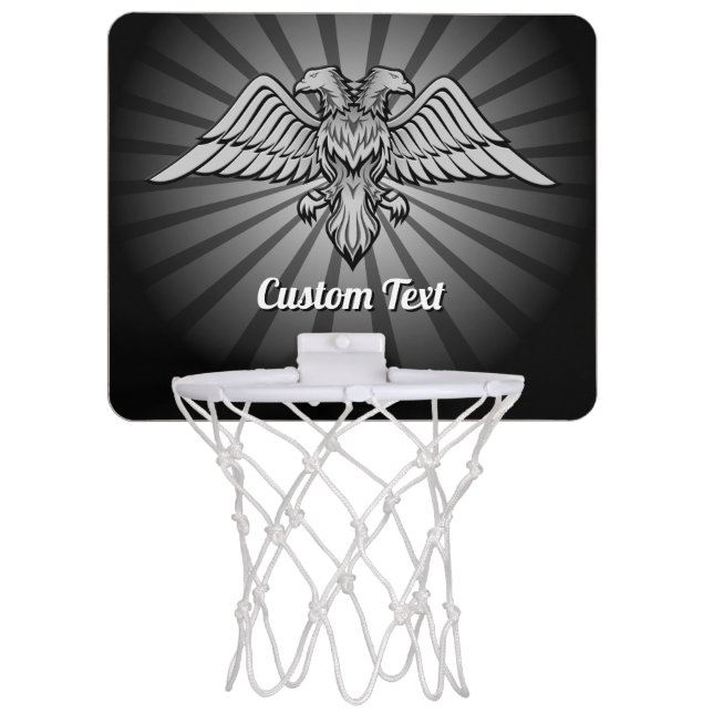 Gray Eagle with two Heads Mini Basketball Hoop (Front)