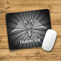 Gray Eagle with two Heads Mouse Pad