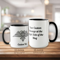 Gray eagle with two Heads Mug