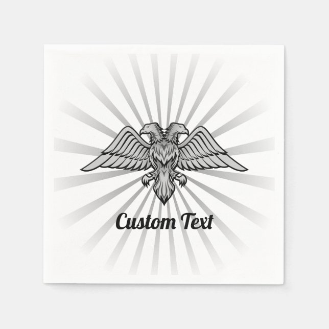 Gray Eagle with two Heads Napkins (Front)
