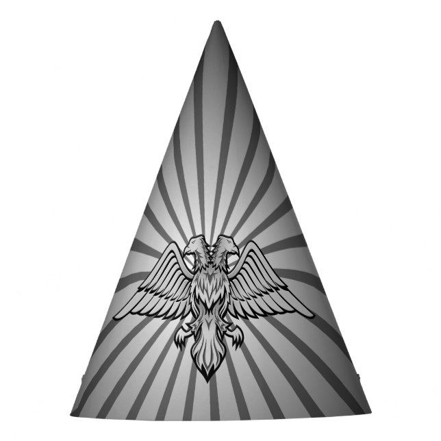Gray eagle with two heads party hat (Front)