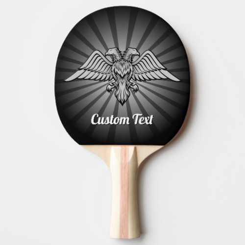 Gray Eagle with two Heads Ping Pong Paddle