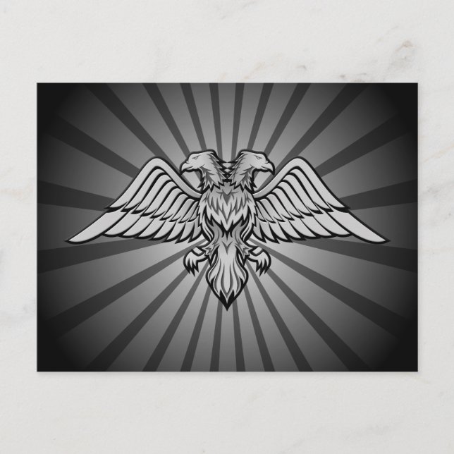 Gray eagle with two heads postcard (Front)