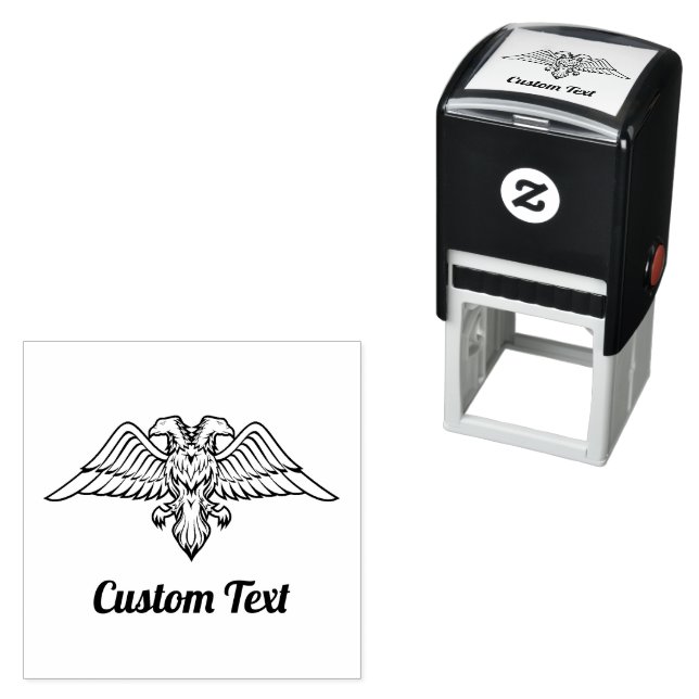 Gray Eagle with two Heads Self-inking Stamp (In Situ)