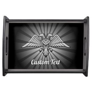 Gray Eagle with two Heads Serving Tray