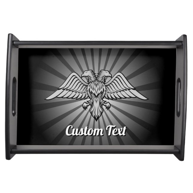Gray Eagle with two Heads Serving Tray (Front)