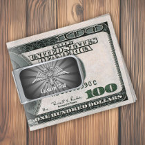 Gray eagle with two heads silver finish money clip