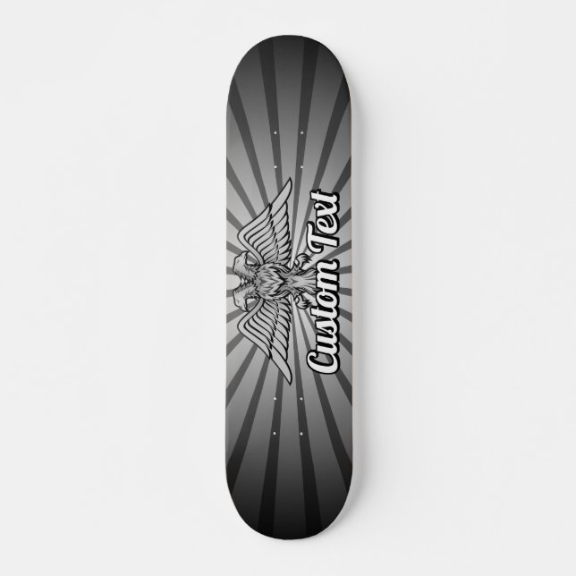 Gray Eagle with two Heads Skateboard (Front)