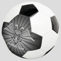 Gray Eagle with two Heads Soccer Ball