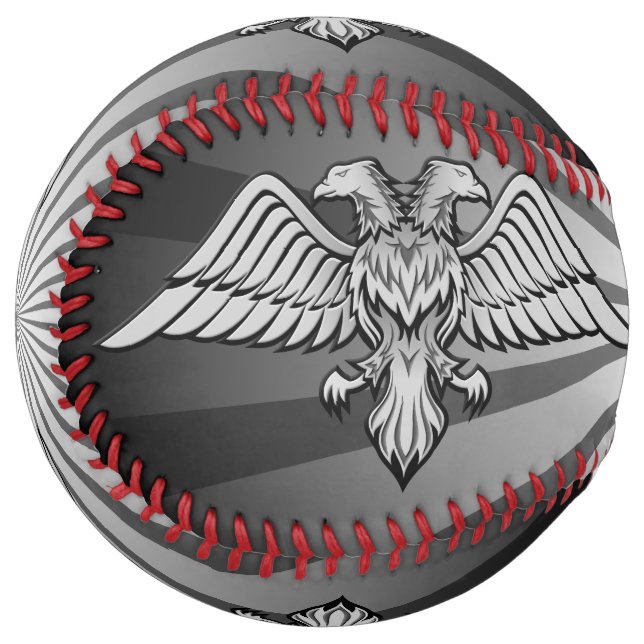 Gray eagle with two heads softball (Front Left)