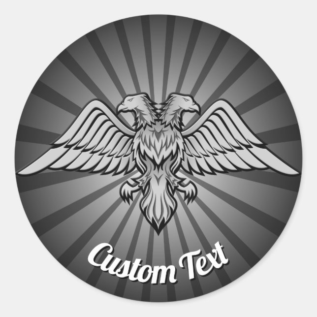 Gray Eagle with two Heads Sticker (Front)