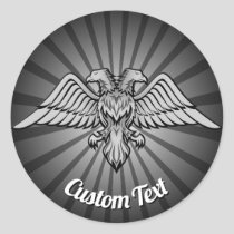 Gray Eagle with two Heads Sticker