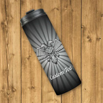 Gray Eagle with two Heads Thermal Tumbler