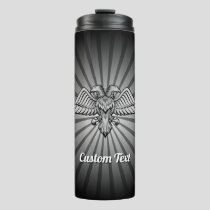 Gray Eagle with two Heads Thermal Tumbler
