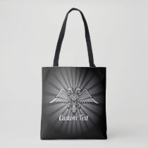 Gray Eagle with two Heads Tote Bag