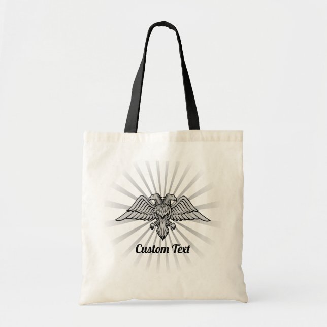Gray Eagle with two Heads Tote Bag (Front)