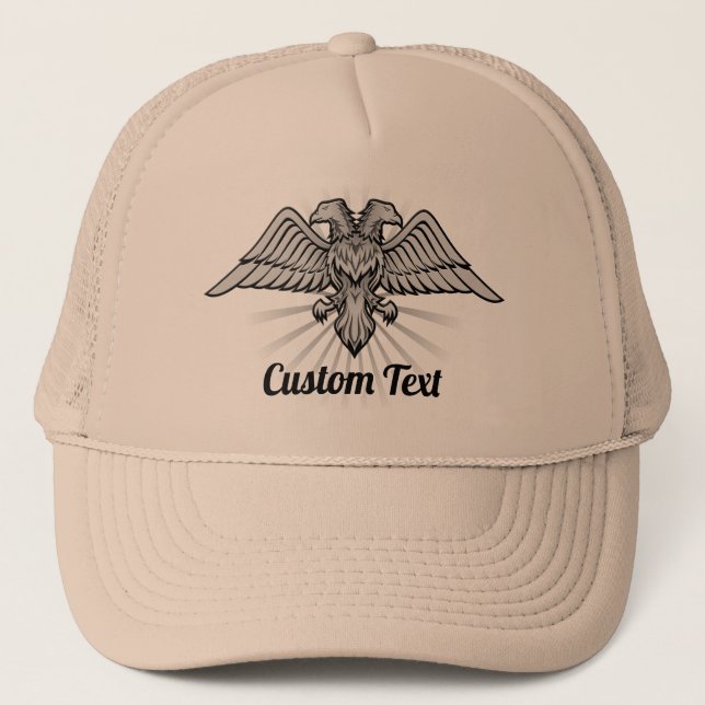 Gray Eagle with two Heads Trucker Hat (Front)