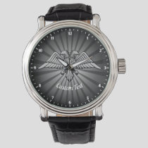 Gray eagle with two Heads Wristwatch