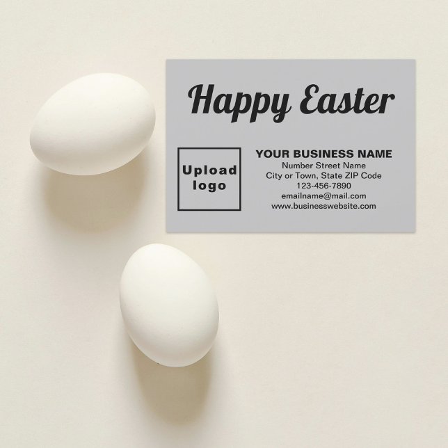 Gray Easter Business Flat Greeting Card (Gray Easter business flat greeting card)