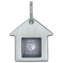 Gray Eat Play Love Custom Dog Name ID Tag