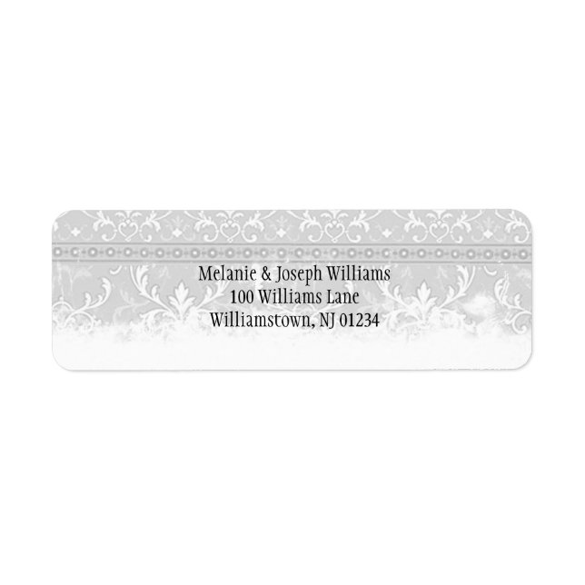 Gray Elegance Address Labels (Front)