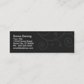Gray Elegant Mini Business Card
