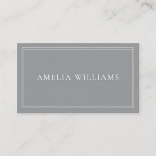 Gray Elegant Minimalist Professional Business Card