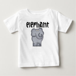 Gray Elephant Baby T-Shirt