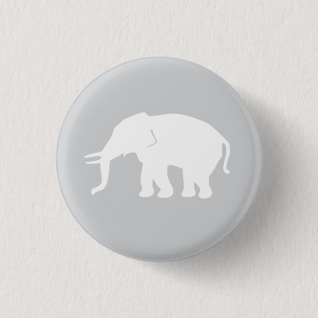 Gray Elephant Button (Front)
