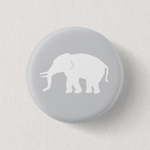 Gray Elephant Button
