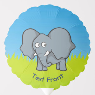 Gray Elephant Cartoon Balloon