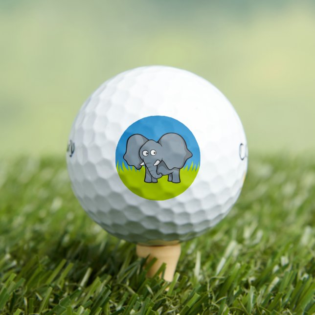 Gray elephant cartoon golf balls (Insitu Tee)