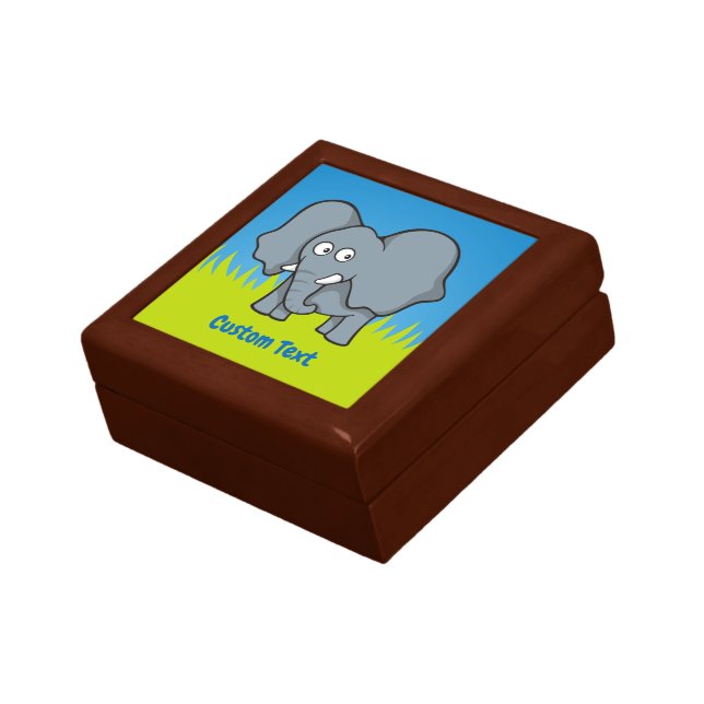 Gray elephant cartoon jewelry box (Side)
