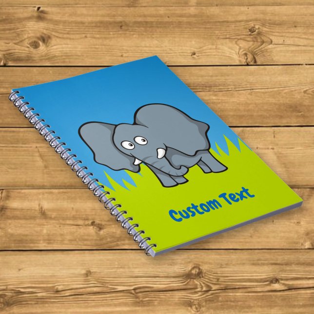 Gray elephant cartoon notebook (Creator Uploaded)