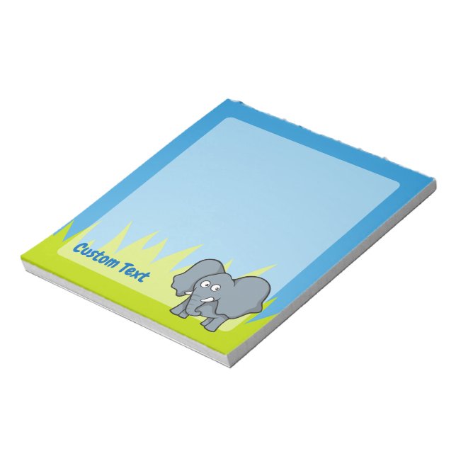 Gray elephant cartoon notepad (Rotated)
